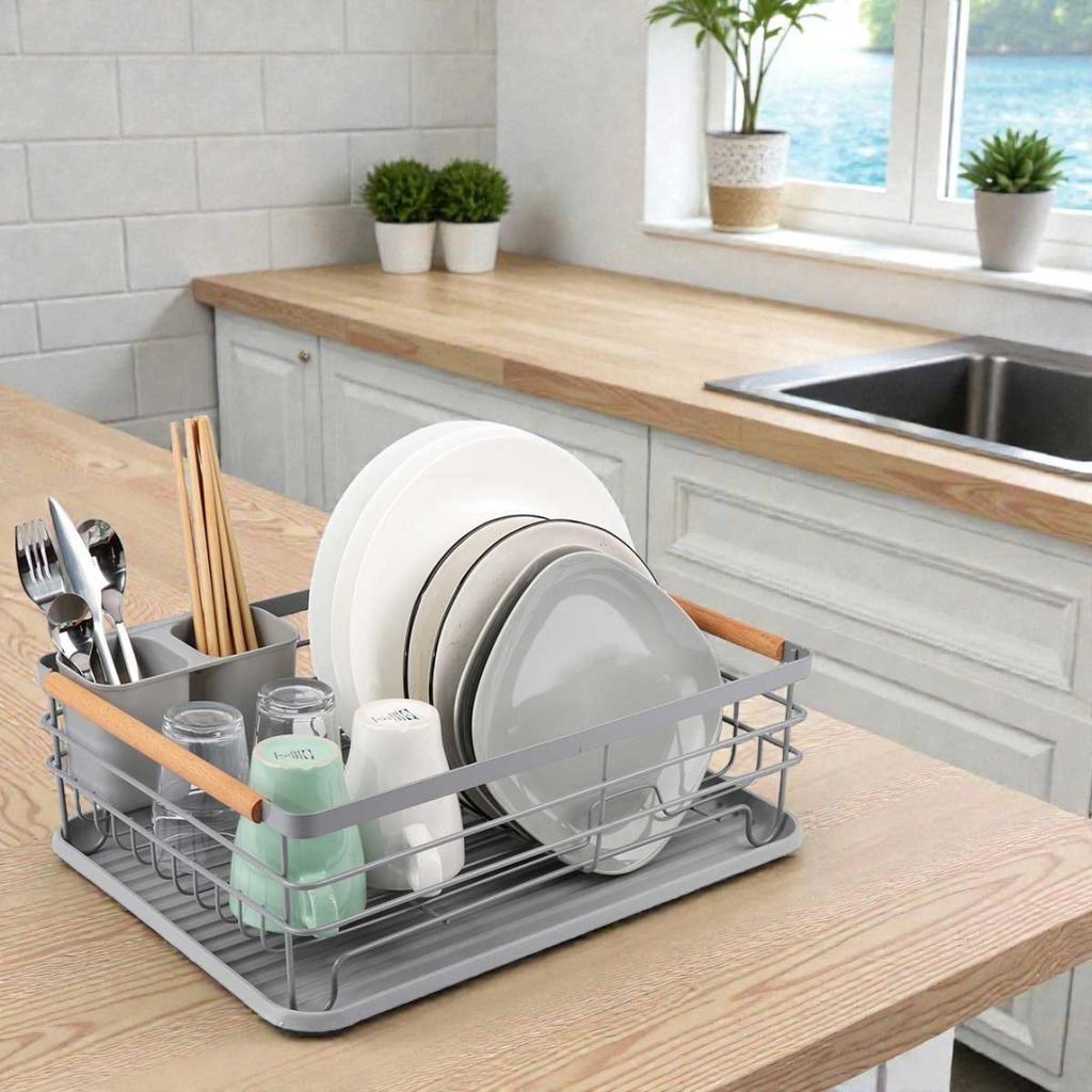 DISH DRYER WITH DRAINER AND TRAY E-8087