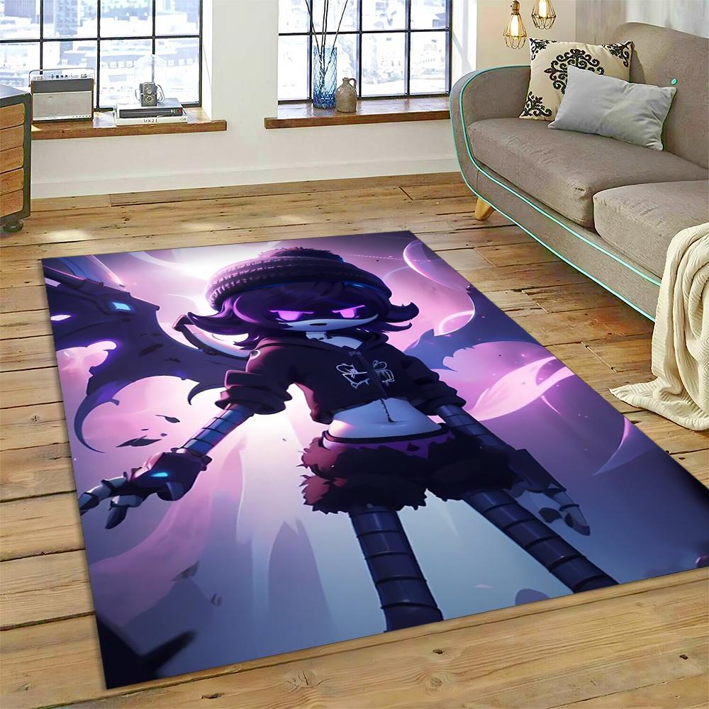 2025 New Style Cartoon Murder Drones Uzi Robot 3D Rug Carpet for Living Room Bedroom Home Decor, Floor Mat Non-slip Sofa Doormat