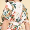 Summer Women's Dress Short Sleeve High Waist V-neck MIDI Dress Plus Size Temperament Printed Sexy Dress