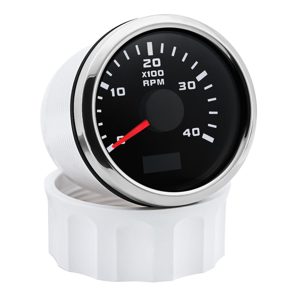 52mm Tachometer 3000/4000/6000/7000/8000 RPM Tacho Meter With Hourmeter For Marine Boat Car Tachometer Red Backlight 12V 24V