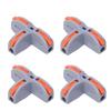 20Pcs Quick Terminal Block Wire Connector TShaped PushType Wiring Splitter SPLT1(Gray )