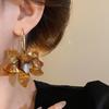 Vintage Onregelmatige Metalen Bloemblaadjes Oorbellen voor Vrouwen Mode Acryl Persoonlijkheid Bloemblaadjes Oorbellen Bruiloft Feest Sieraden Accessoires