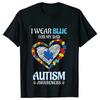 Men's T-shirts Autism Awareness Clothing Autism Family Blue Shirt Short Sleeve Tshirts Unisex Autism Matching T Shirt Clothes