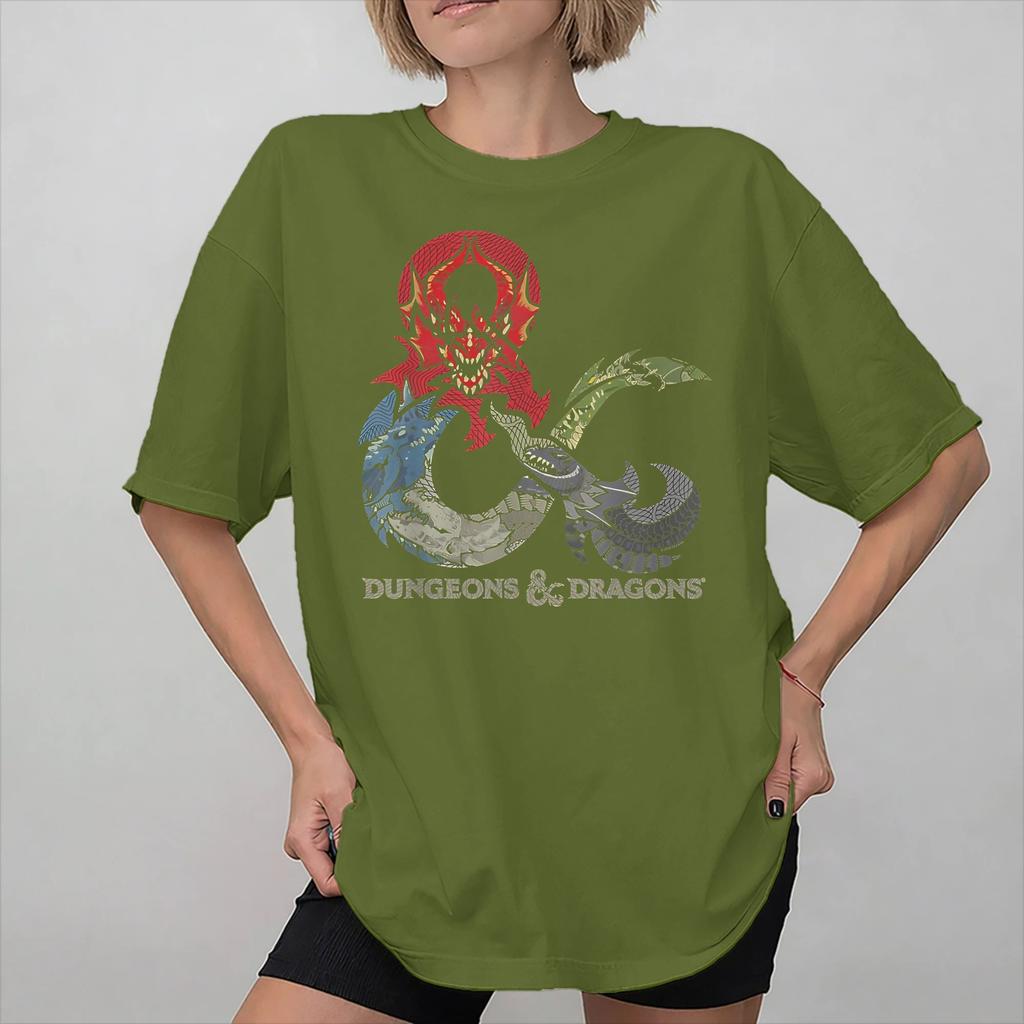 Dumbbells and Dragons Tee Shirt for Unisex Women Printed T Shirts 100 Cotton Clothes