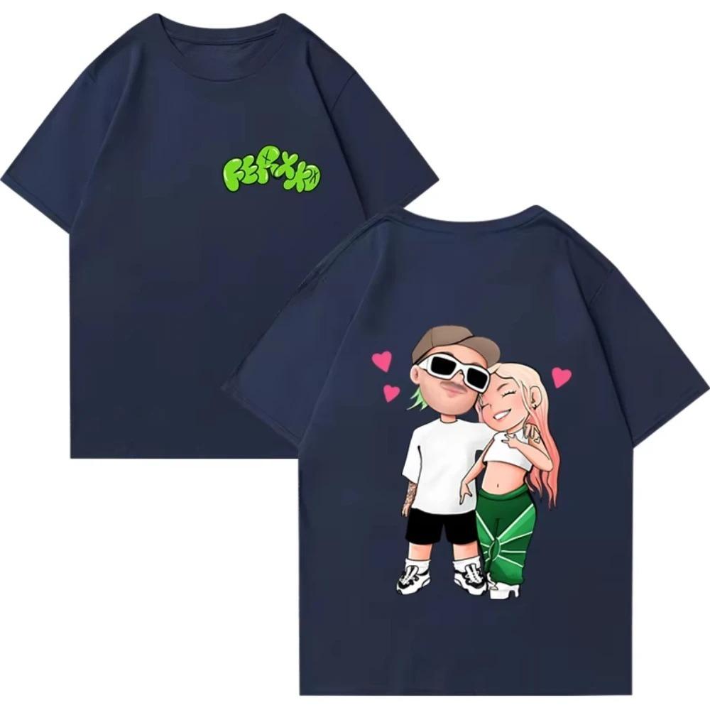 2026 Hot Sale Feid Ferxxo and Karol G Graphics Fashion T Shirts Unisex Women Hip Hop Streetwear Unisex Cotton Short Sleeve Tshirts