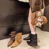 Stivali bassi con rialzo interno a punta francesi per bambini, nuovi estate e autunno 2025, stivaletti western cowboy merard, stivali Martin