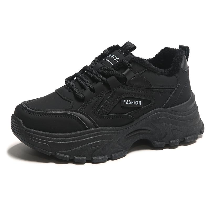 Dad-Schuhe Damen Herbst neue Studentin ins vielseitige Plateau Baumwollschuhe Herbst und Winter lässige Sportschuhe