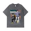 275 GSM Washed T-shirts 100% Cotton Dandadan V1 Momo Okarun Print Unisex Heavy Cotton T Shirt