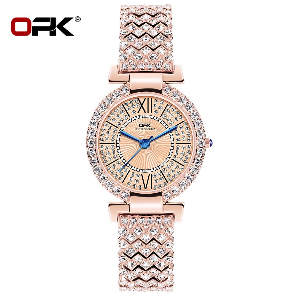 OPK Brand Watch Diamond-encrusted Elegant Quartz Watch Women's Watch Women's Watch