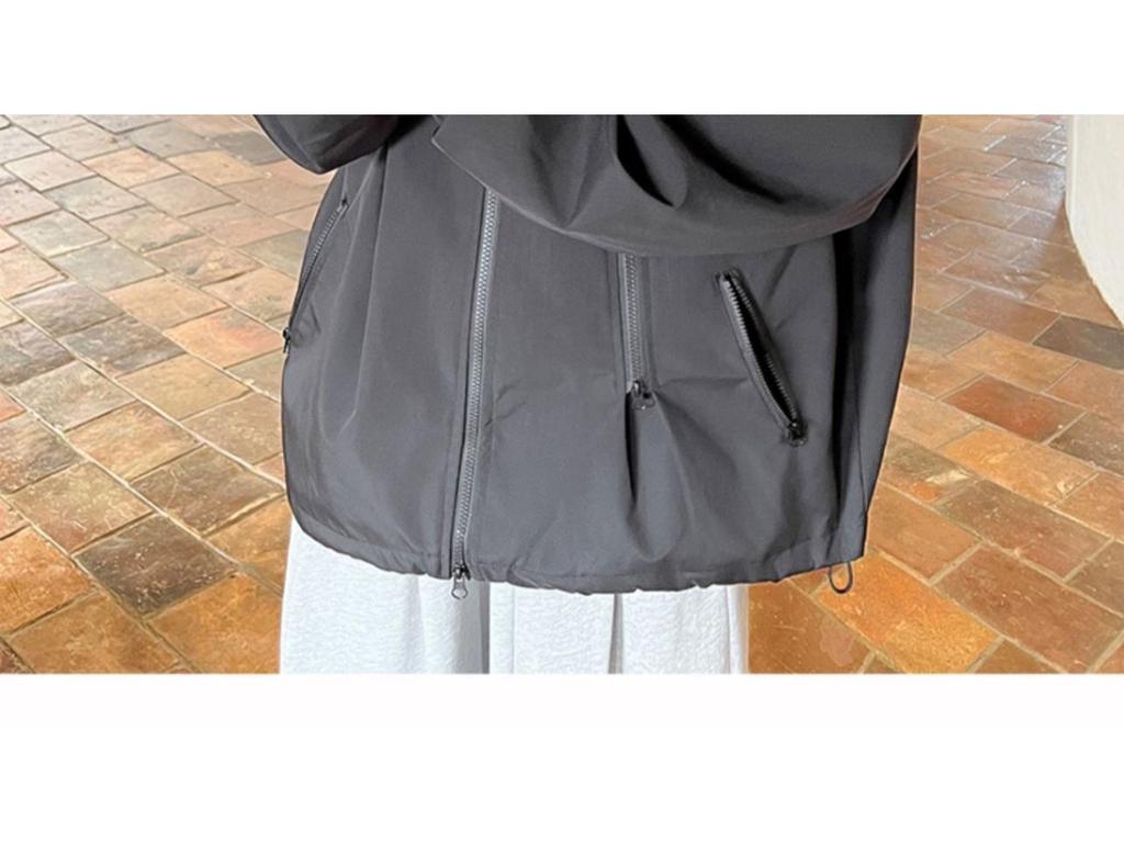 Unisex Outdoor Hooded Windbreaker Jacket for Spring and Autumn - Casual, Loose-Fit Sport Jacket for Men and Women