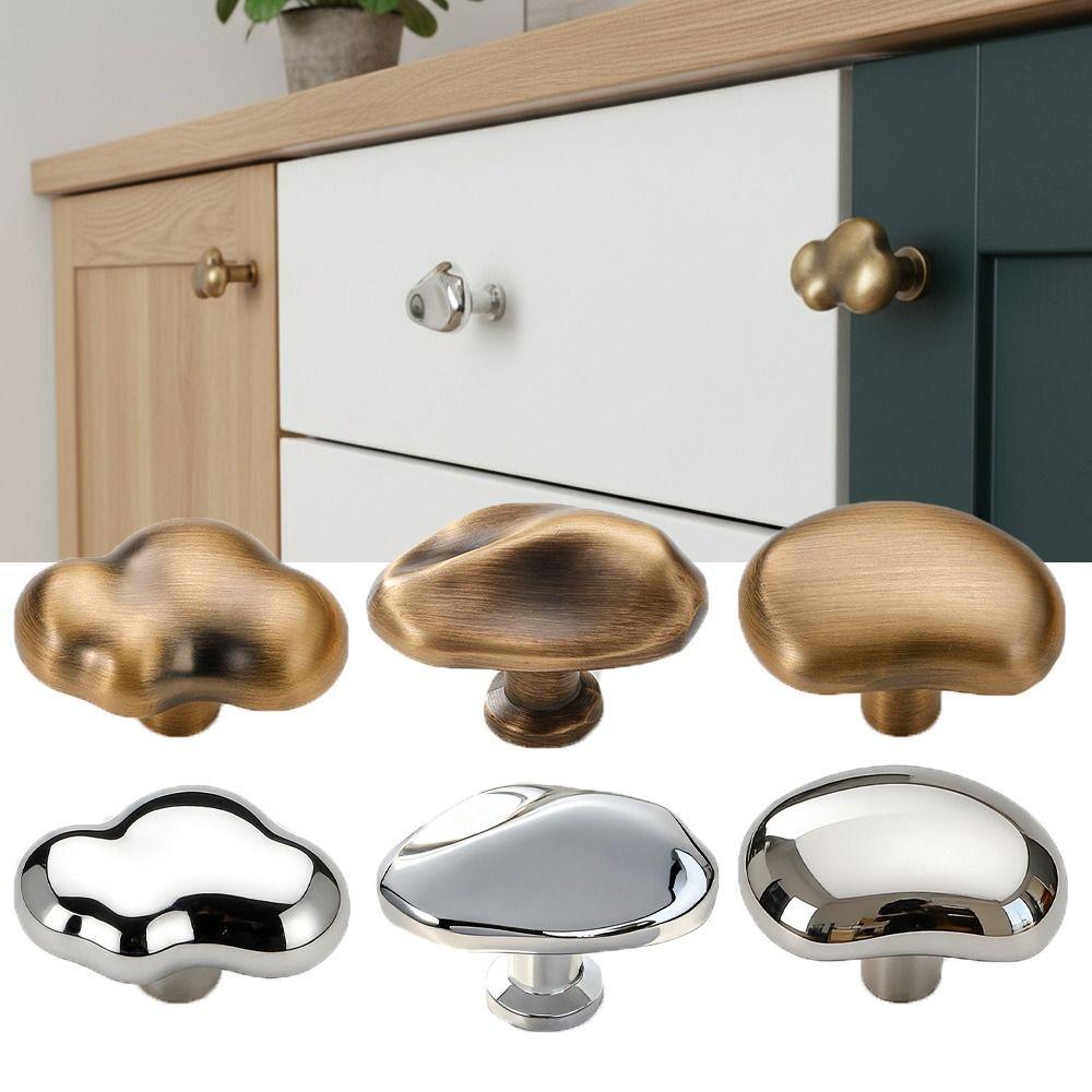 Zinc Alloy Cabinet Handles Gold/Silver Antique Style Furniture Handles Nordic Vintage Solid Wardrobe Handles Wardrobe Closet