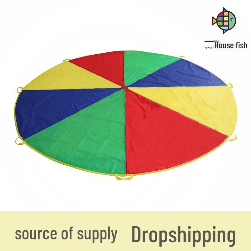 Rainbow Parachute for Kids: Early Education Game & Sensory Training Equipment for Outdoor Activities and Team Building
