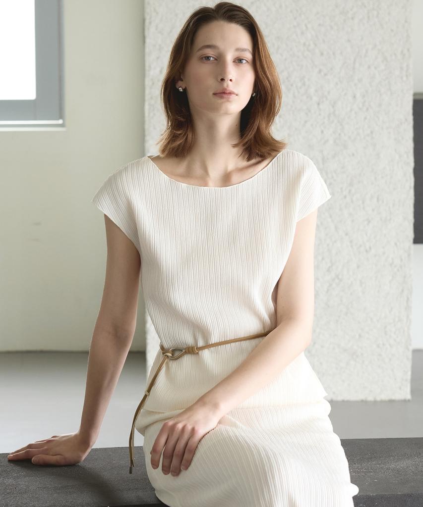 Ollibeudeollibeu Pleated Sleeveless Tee Blouse Ow6Mb4580