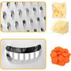 Stainless Steel 6 Sided Blades Box Grater Container Multipurpose Vegetables Cutter Manual Cheese Graters Kitchen Accessories