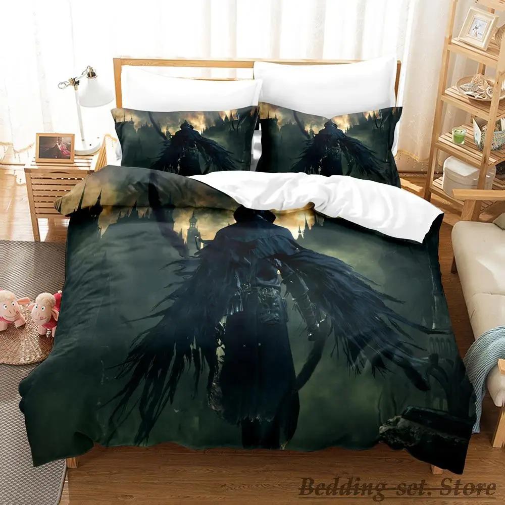 New Bloodborne Lady Bedding Set Single Twin Full Queen King Size Bed Set Adult Kid Bedroom Duvetcover Sets Anime Game