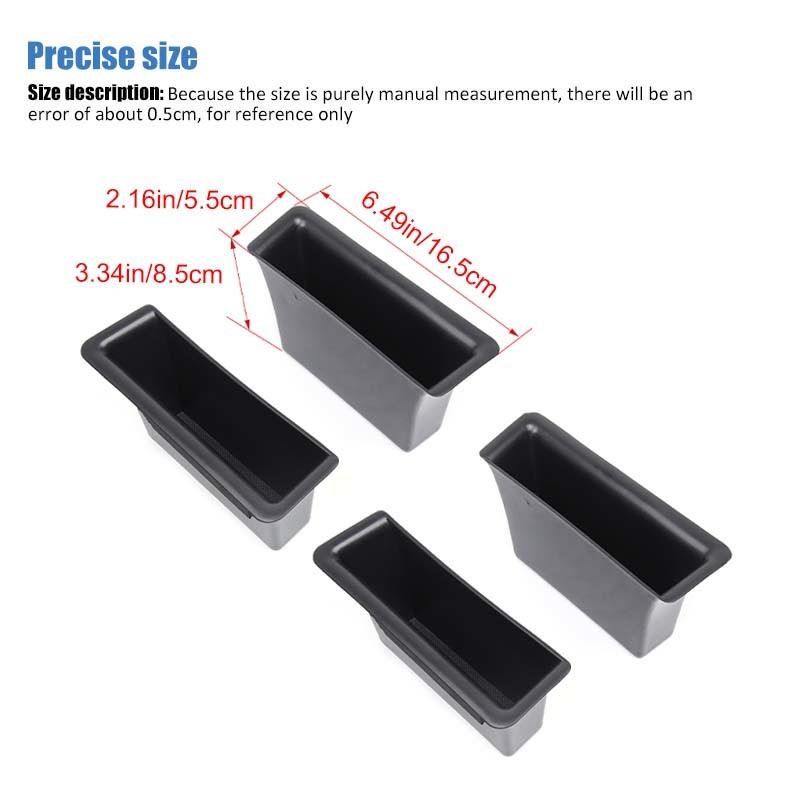 Door Inner Armrest Storage Box Organizer Container For Dodge RAM 2010-2017 Stowing Tidying Accessories,4 pcs