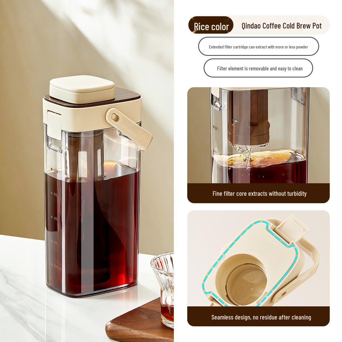 

Portable Large-Capacity Cold Brew Coffee Maker with Filter