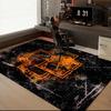 Ramm-stein Skulls And Logo Area Rug Suitable for Indoor And Outdoor,Carpets for Kitchens, Homes, Offices, Living Rooms,Home Decor,Christmas Gift
