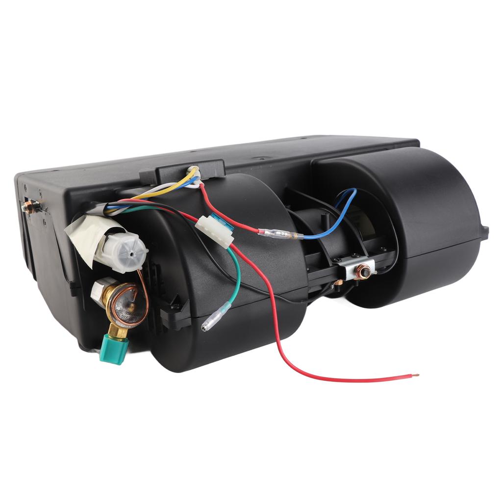 12V Underdash Air Conditioning Evaporator Cooling Kit 3 Speed Airflow with Hose Fittings Universal