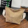 Women's Corduroy Shoulder Bags Large Capacity Solid Color Handbags Daily Commuting Crossbody Bags CLE