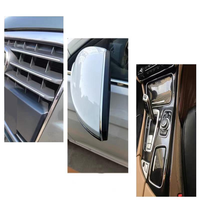 Car Decorative And Protective Strip Fender Trims Bumper Molding Anti-collision Tape Silver Gold Black Red Universal Width