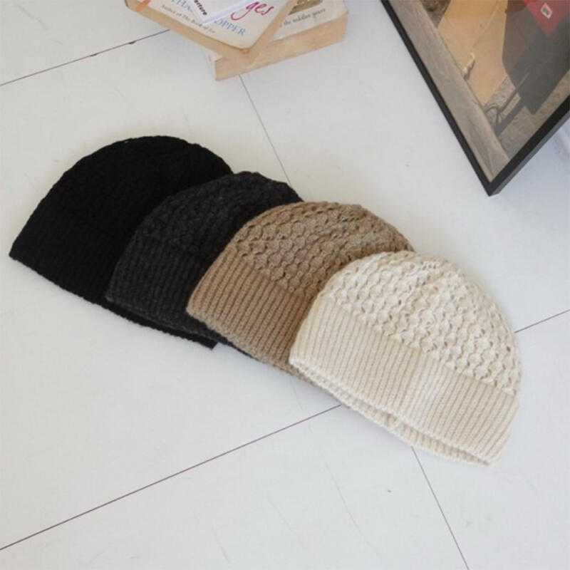 Women s FW Men s Skashi Short Pattern Beanie C8436_Black