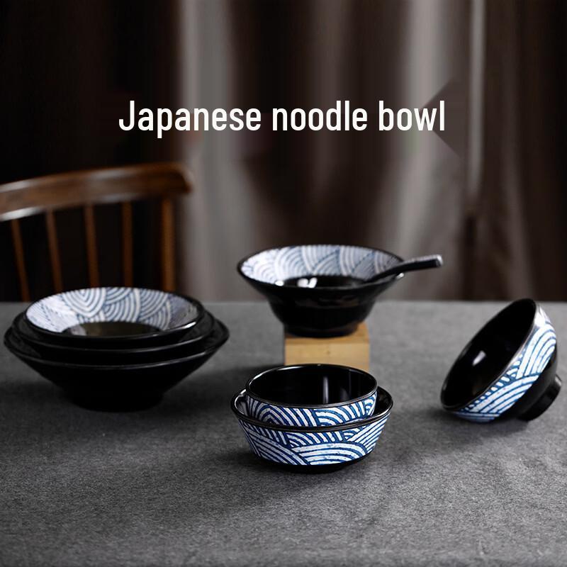 ZISIZ Japanese Hand-painted Melamine Serving Bowl
