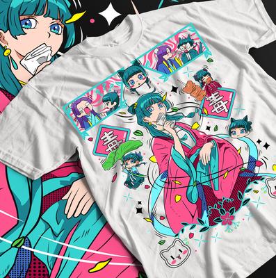 Kusuriya no hitorigoto maomao T-shirt Kawaii Manches Courtes Waifu Fille Cadeau Chemise