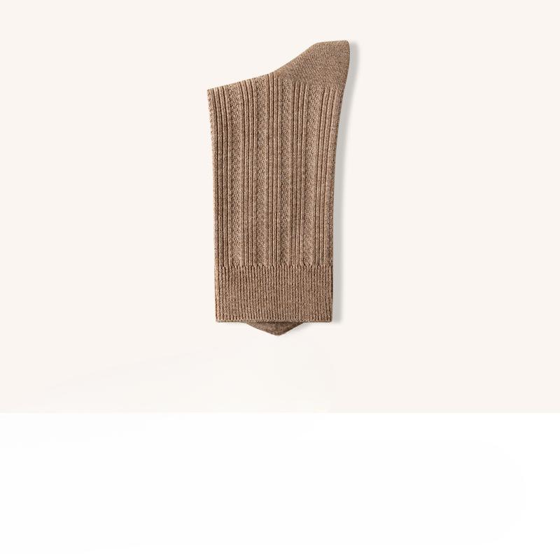 Men's Autumn and Winter Cotton Breathable Sweat Absorbing 7A Antibacterial Deodorant Boneless Business Socks