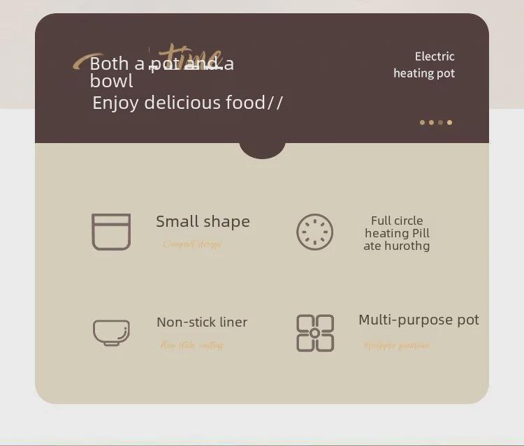 Multi-Function Electric Steamer & Frying Pan for Dorm Cooking