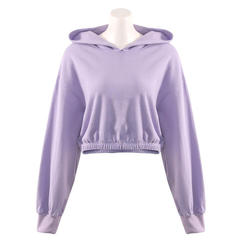 

2024 Осень/Зима Женский Американский Уличный Стиль Укороченный Свитшот из Чистого Хлопка Medium