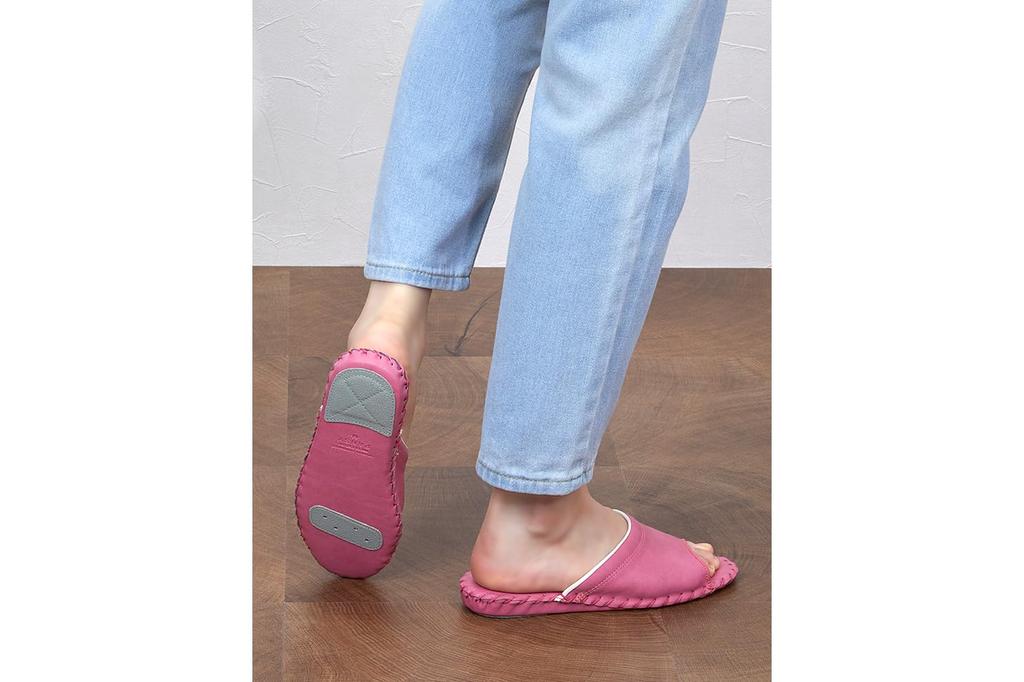 Pansy 9505J Room Made in Size Black Women's Slippers, Japan, Renewed, Hand-Knit, M,