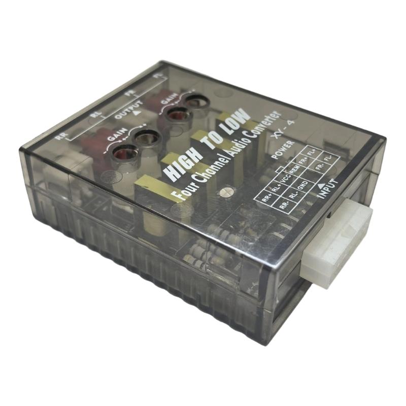 Powerful 4 Channel Sound Splitter ABS Car Sound Processor for Car Subwoofer Enhancing Music Experience On The Road