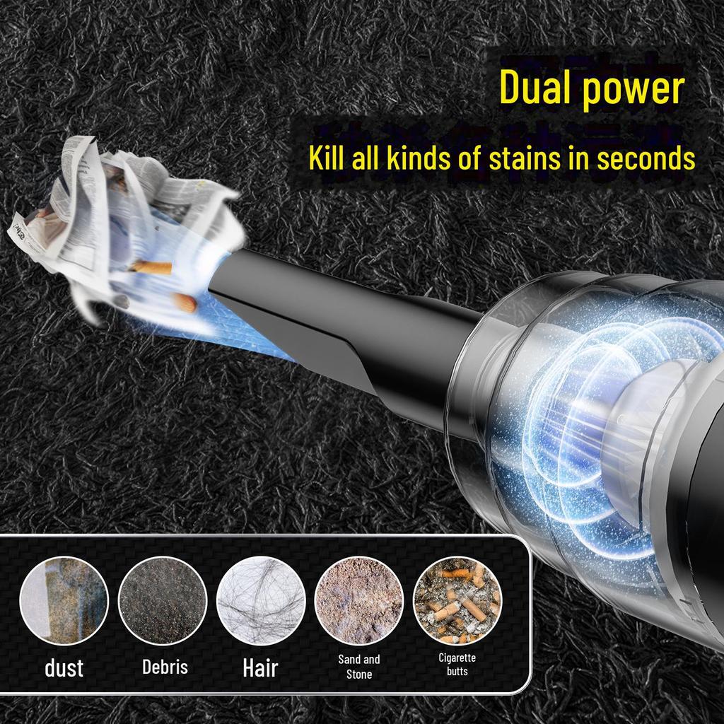 Compact Dual-Use Handheld Vacuum Cleaner for Home and Car