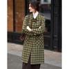 Sisui Nianhua Women's Elegant Plaid Mid-length Woolen Coat