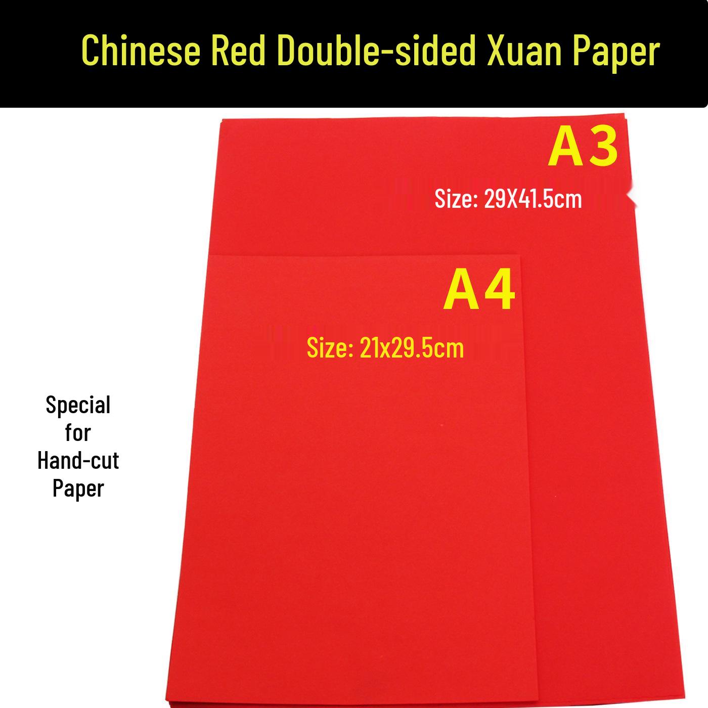 

Year of the Horse Double-Sided A4 Red Xuan Paper for Professional Window Paper Cutting and Children s Carving, Special 2026 Handmade Edition. A4 Xuan Paper Pack of 20 Sheets