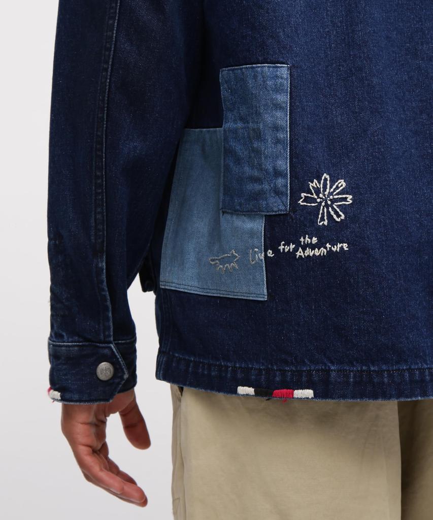 AVIREX RESTORE COLLECTION REPAIR CUSTOM & EMB UTILITY SHIRT JACKET Indigo L 783-5220015