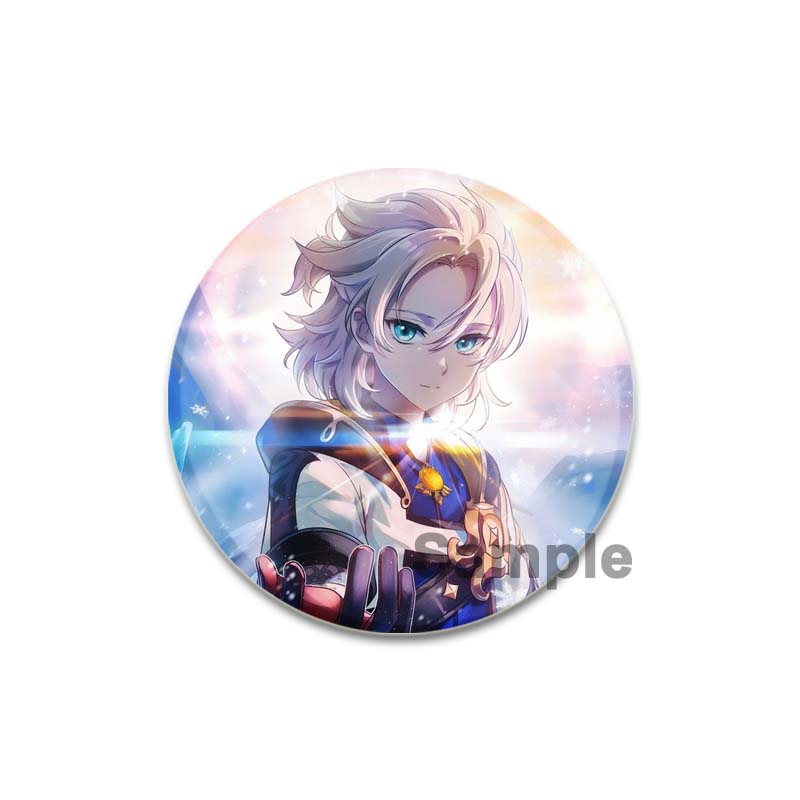 32/44/58mm Genshin Impact Albedo Pin Handmade Brooch for Clothes Cartoon Cosplay Badge Backpack Decoration Jewelry Gift