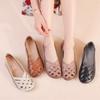 Soft leather mother shoes summer women sandals comfortable non-slip single shoes flat bottom in the elderly hole shoes children