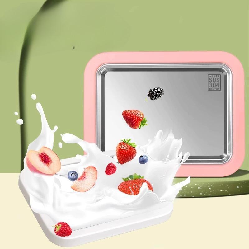 304 Edelstahl Elektrische Eismaschine für Zuhause Joghurt und Frittiertes Eis