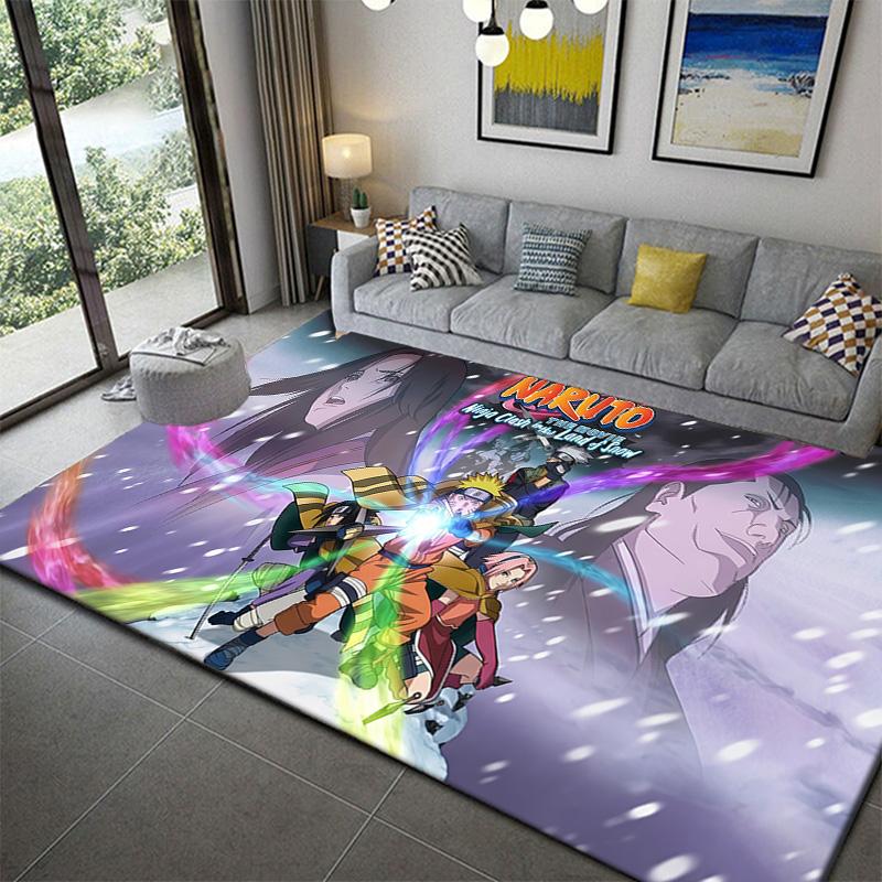 Naruto Dark Anime Style Area Rug Soft Plush Non-Slip Mat for Game Room Decor