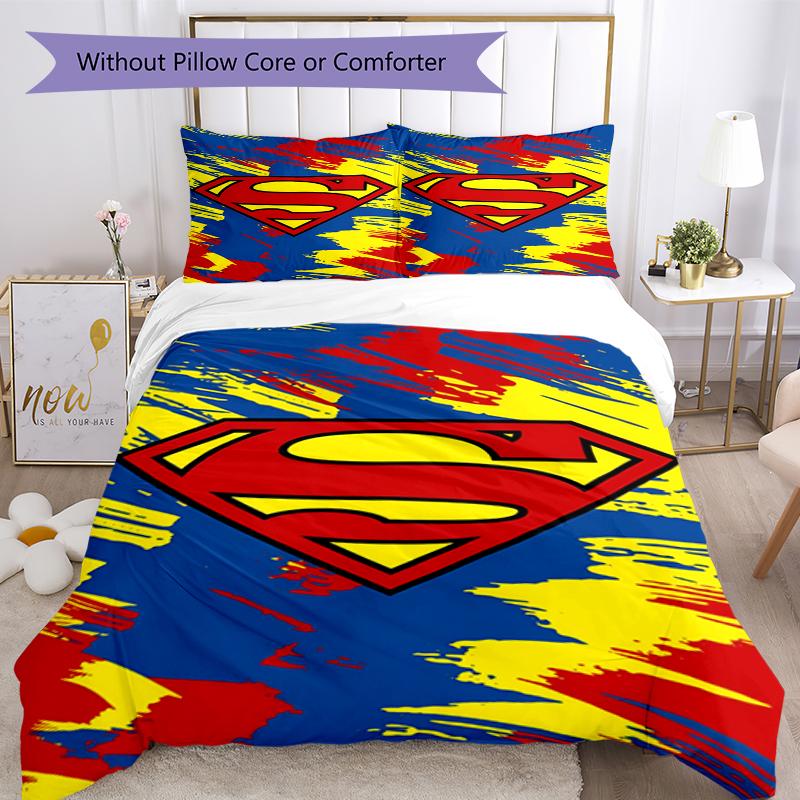 3pcs Puss In Boots Bedding Set Duvet Cover Closure Includes 1 Duvet Cover & 2 Pillowcases, Soft and Comfortable for All Seasons.