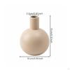 Ceramic Geometric Vase Home Decor Round Body Flower Holder for Living Room