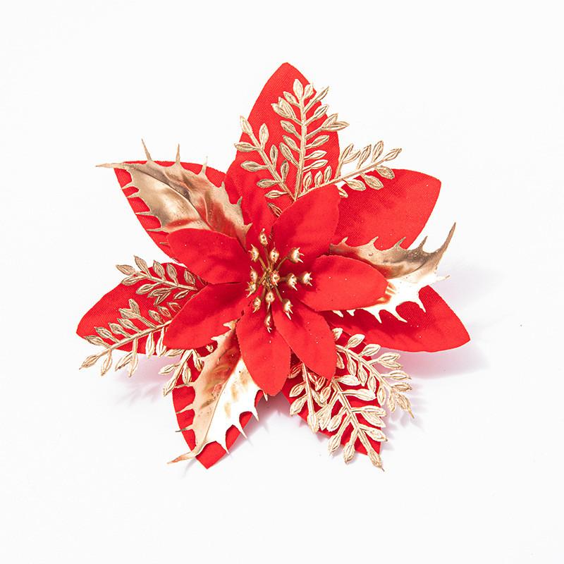 Flowers Christmas Decorative With Shiny Finish For Holiday Tree And Party Props