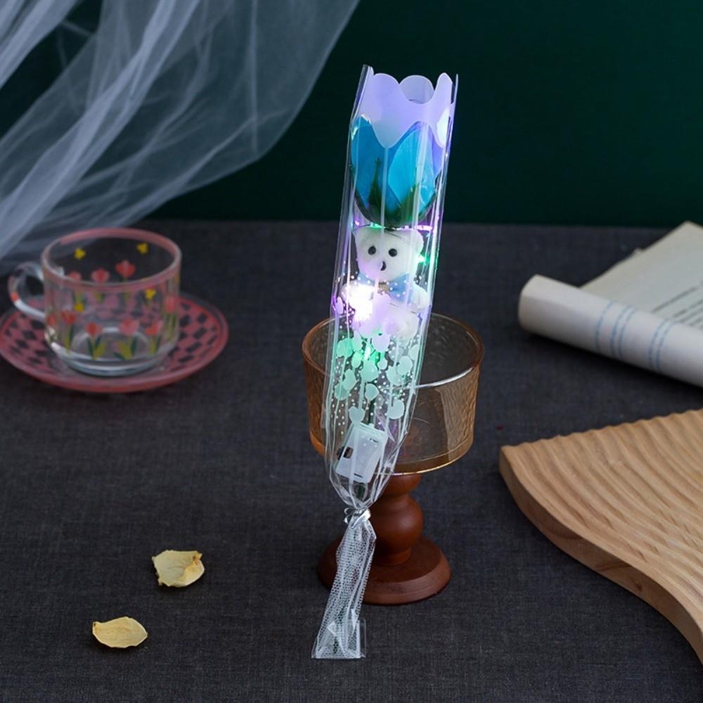 

Cute Single Lovely Bear Graduation Bouquet Soap Flower DIY Soap Rose Bouquet Artificial Rose Flowers Wedding Party Decor