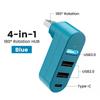 Rotatable USB HUB USB3.0 2.0 Type C HUB USB Splitter 4 Ports Multiple Expander For Computer Laptop MacBook U Disk Data Transfer