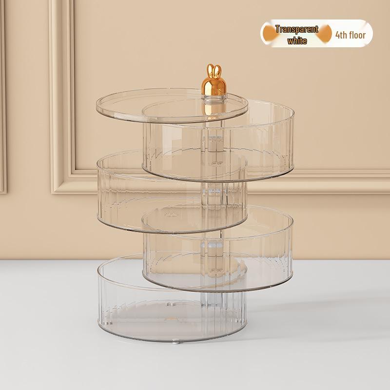 Luxury Cartoon Rabbit Multi-Layer Rotating Fruit and Snack Box with Lid