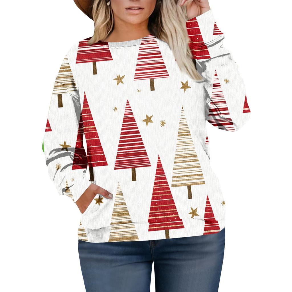 Christmas Sweatshirts For Women Sweater Cute Shirt Fall Pullover Top