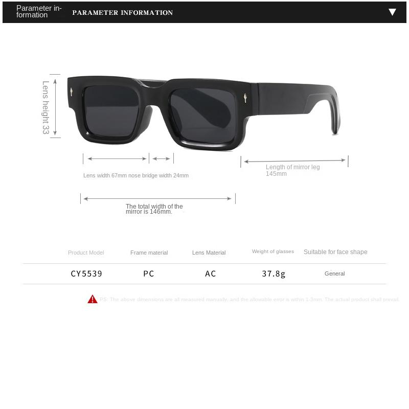 New Fashion Square Sunglasses Luxury Brand Designer Small Rectangle Sun Glasses for Women Men Outdoor Travel Eyewear