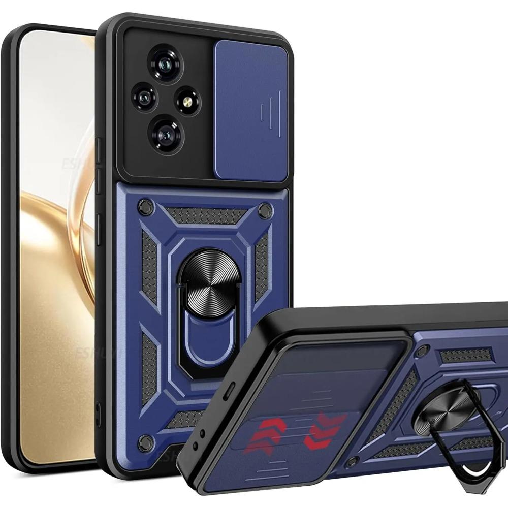 Armor Case for Honor 200 Lite Cover for Honor 200 Pro with Lens Protection with Ring Magnetic Holder Business Full Protection Cover